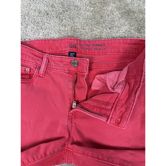 Gap Womens Jeans Size 6 28 R Skimmer Legging Pink Jean Stretch Denim Pants C516 - Picture 3 of 13
